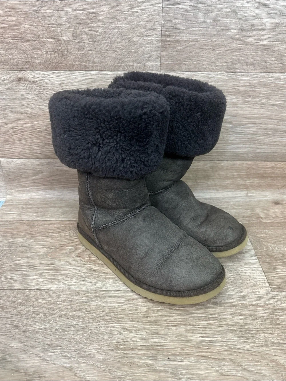 UGG Classic Tall Shearling Boots in Dark Brown